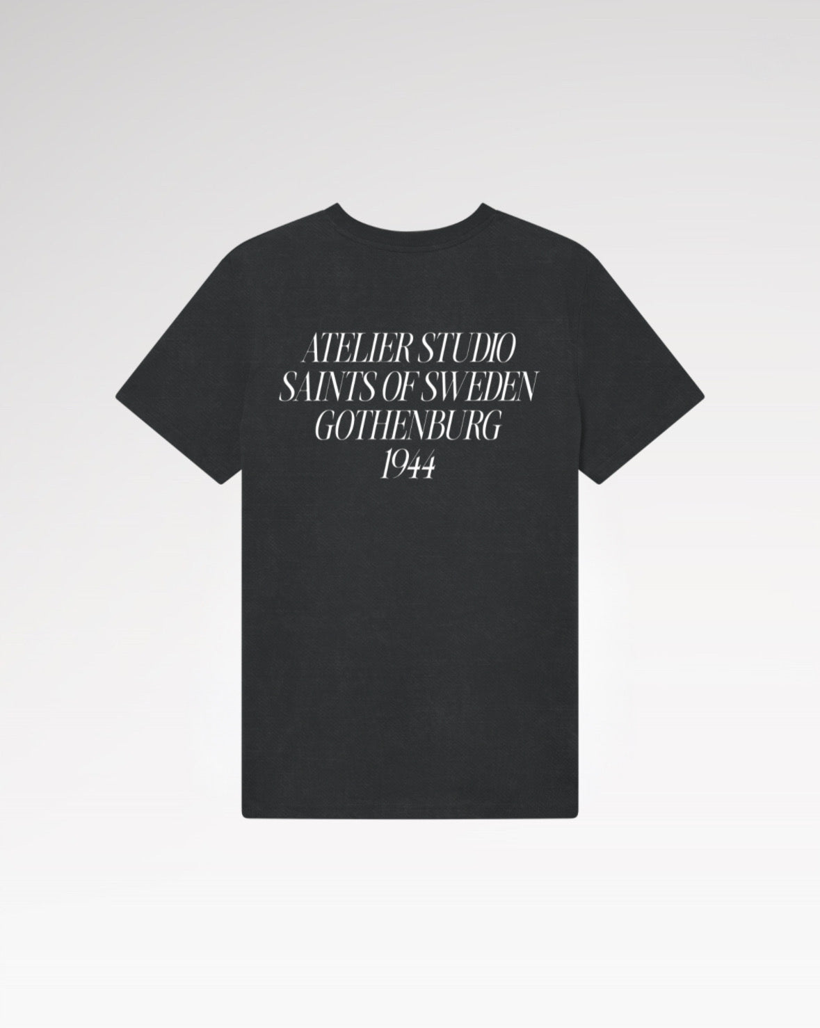 Saints Of Sweden Vintage Washed Black Atelier Studio Men T-shirt