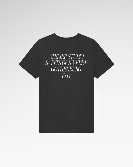 Saints Of Sweden Vintage Washed Black Atelier Studio Men T-shirt