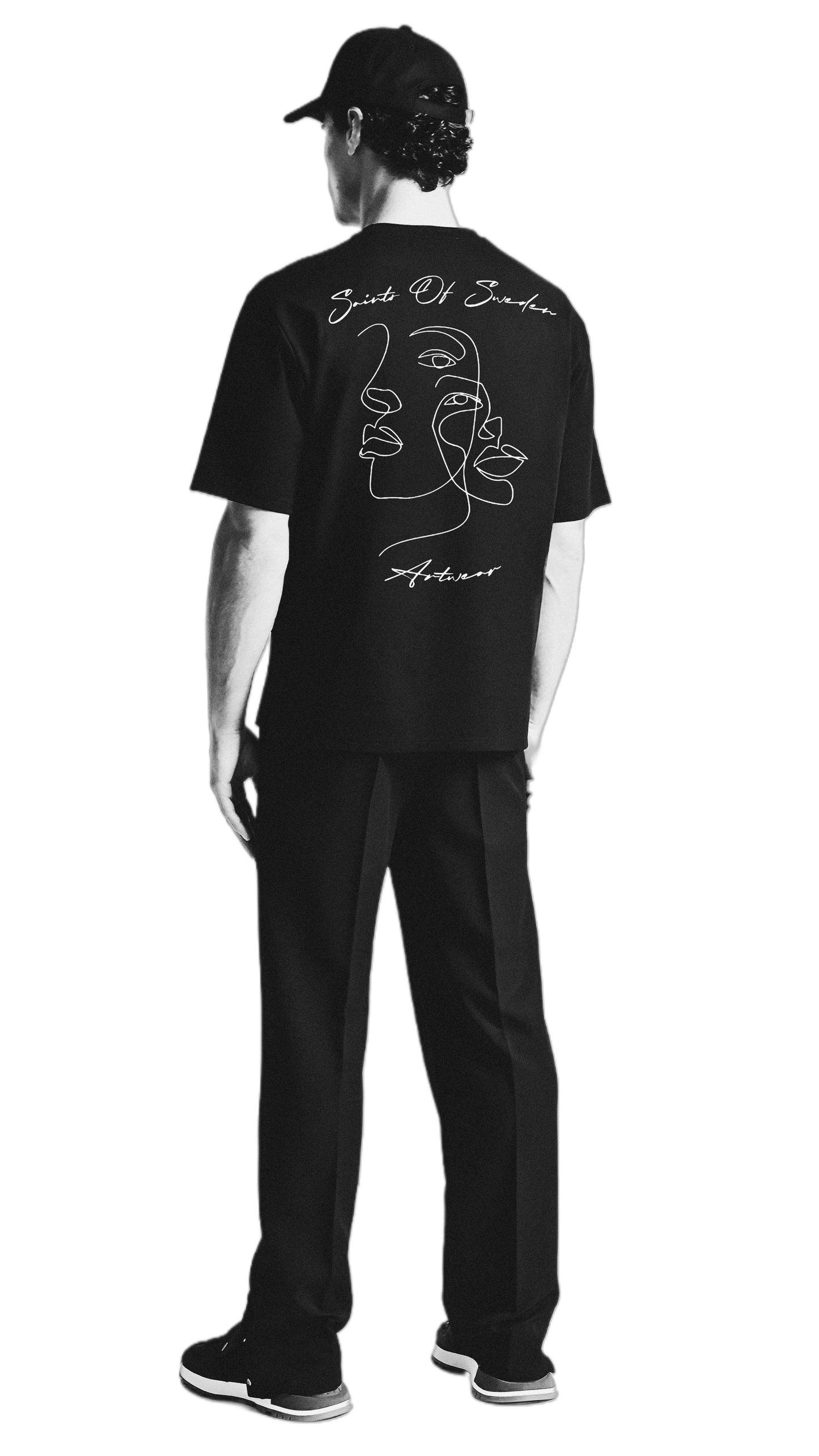 Saints Of Sweden Black ArtWear Atelier Men T-shirt